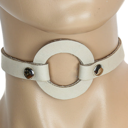 FC315 2" LEATHER RING CHOKER