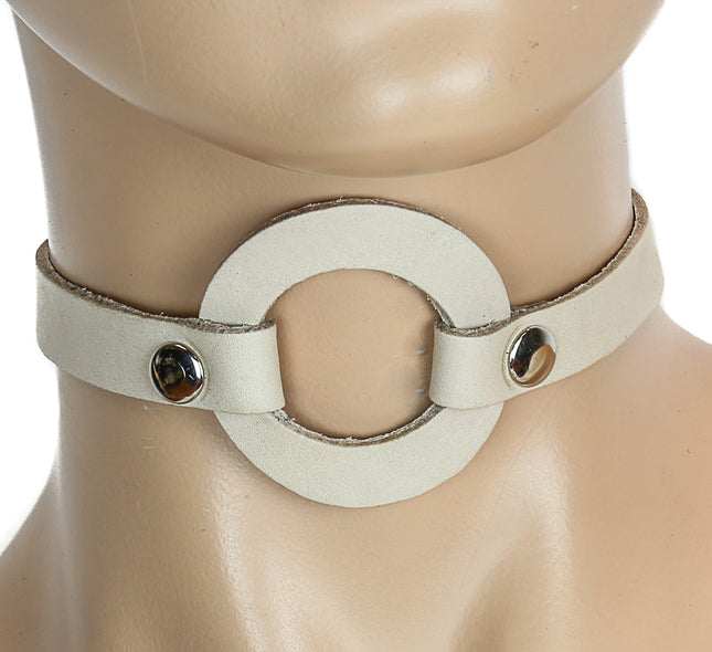 FC315 2" LEATHER RING CHOKER