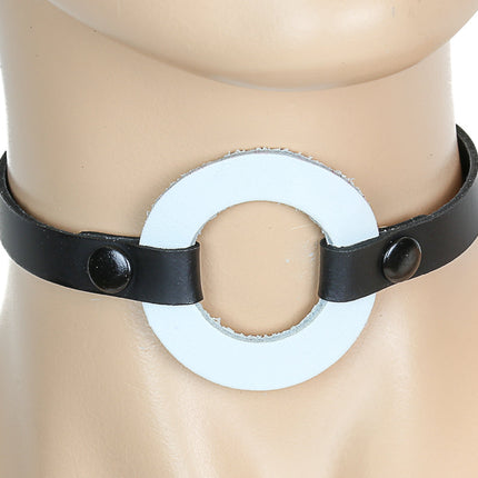 FC315 2" LEATHER RING CHOKER