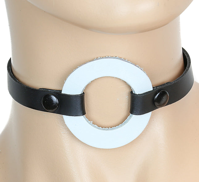 FC315 2" LEATHER RING CHOKER