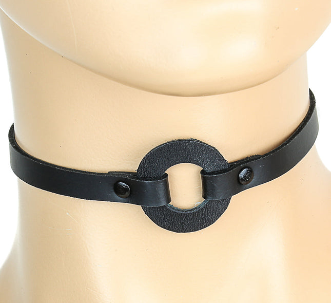 FC316 2" LEATHER RING CHOKER