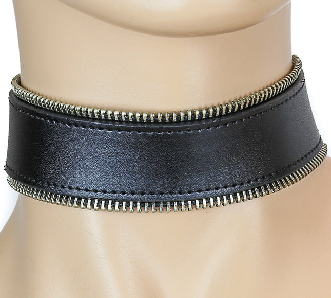 FC345 1" ZIPPER EDGE GOTHIC CHOKER