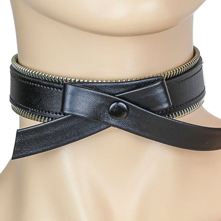 FC348 ZIPPER EDGE CROSSED BOW CHOKER