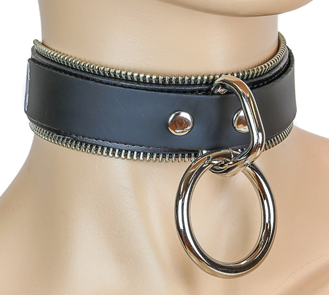 FC349 ZIPPER HEAD BONDAGE COLLAR