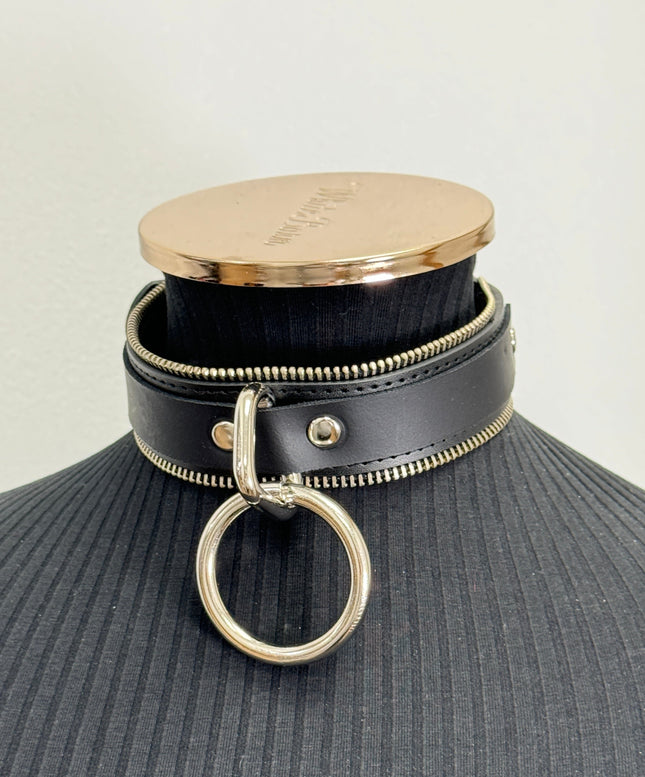 FC349 ZIPPER HEAD BONDAGE COLLAR