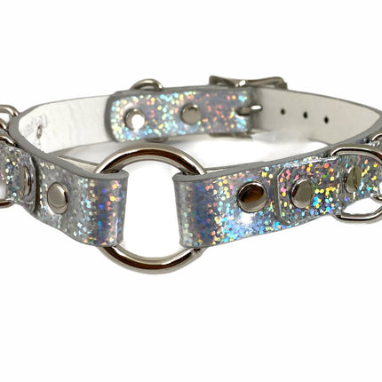 FC366RN RING CHOKER RAINBOW HILOGRAPHIC CHOKER