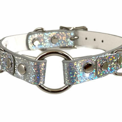 FC366RN RING CHOKER RAINBOW HILOGRAPHIC CHOKER