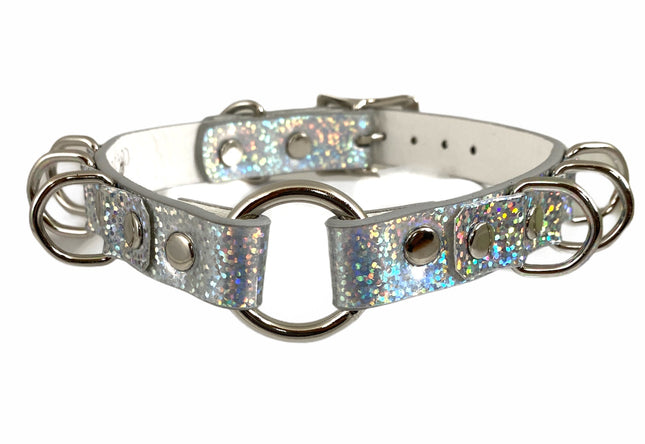 FC366RN RING CHOKER RAINBOW HILOGRAPHIC CHOKER
