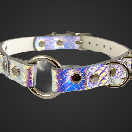 FC366RN RING CHOKER RAINBOW HILOGRAPHIC CHOKER