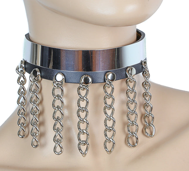 FC390 METAL PLATE CHOKER WITH HANGING CHAINS