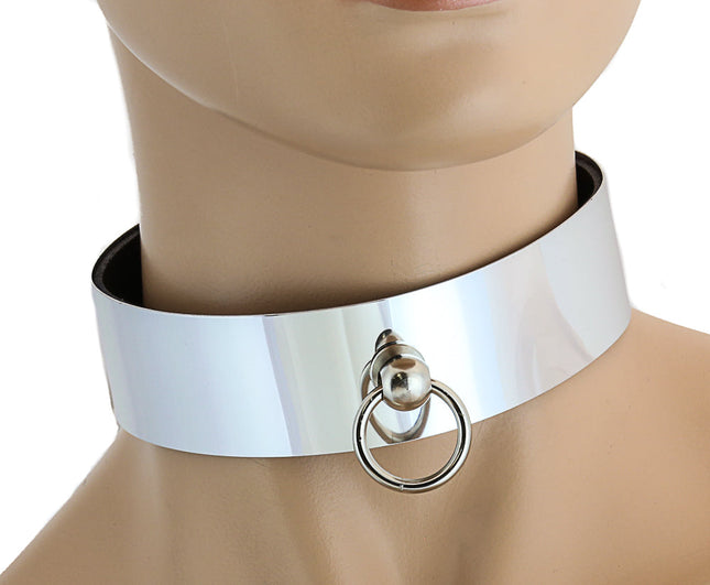 FC407SIL 1 1/8" METAL PLATE KITTY COLLAR
