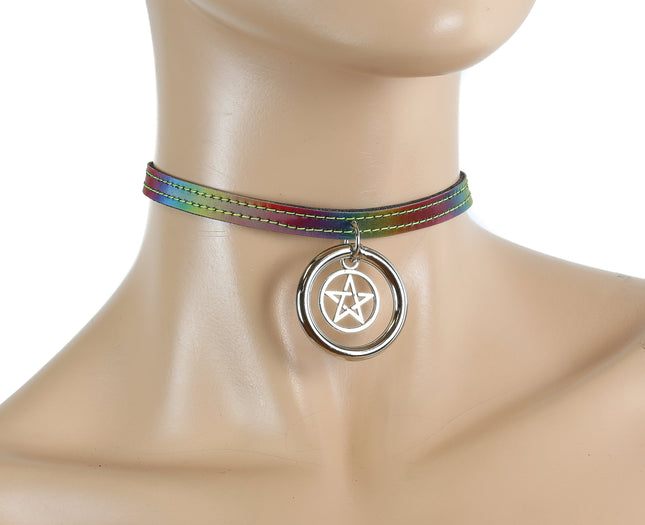 FC500RAINBOW 1/4" PENTA RING RAINBOW CHOKER