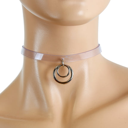 FC501VN-CLR 1/4" DOUBLE RING CLEAR VINYL CHOKER