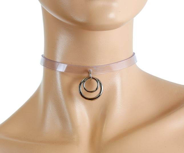 FC501VN-CLR 1/4" DOUBLE RING CLEAR VINYL CHOKER