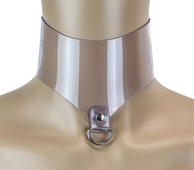 FC513VN-CLR CLEAR VINYL POSTURE COLLAR WITH D RING