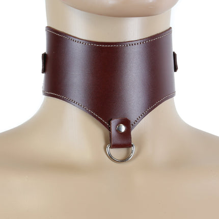 FC513L LEATHER POSTURE COLLAR WITH D RING