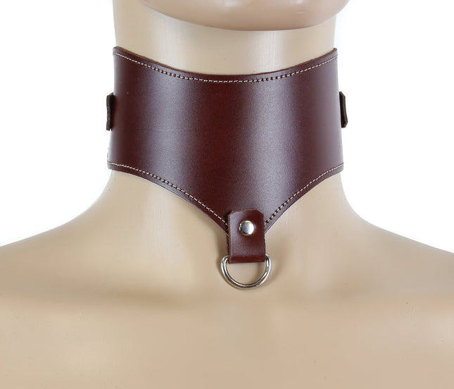 FC513L LEATHER POSTURE COLLAR WITH D RING