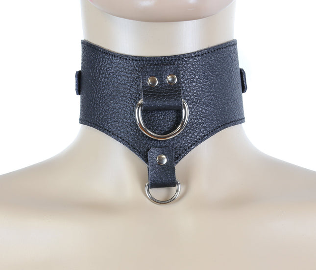FC515L LEATHER POSTURE COLLAR WITH DOUBLE D RING