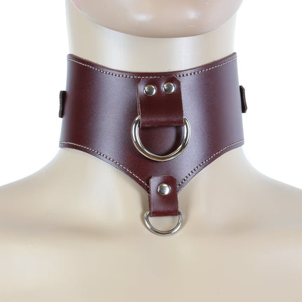 FC515L LEATHER POSTURE COLLAR WITH DOUBLE D RING