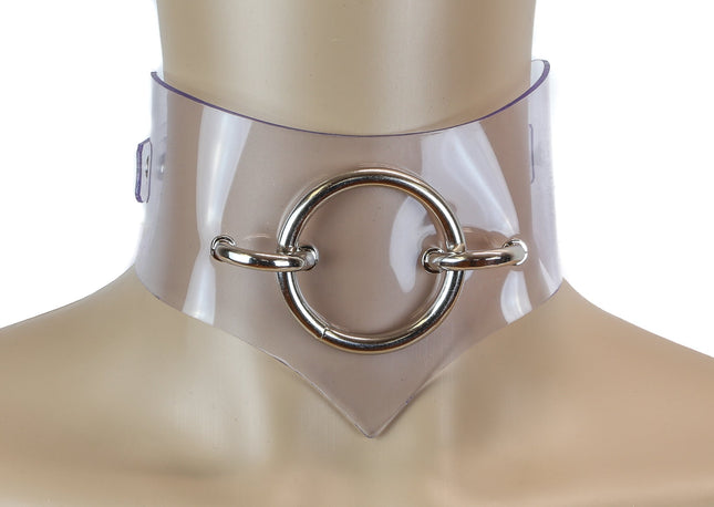FC519VN-CLR CLEAR VINYL POSTURE COLLAR WITH MIDDLE RING