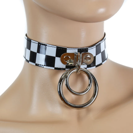 FC523 CHECKEREDBOARD BONDAGE CHOKER