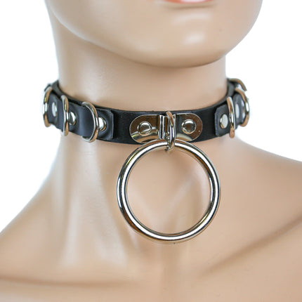 FC524 LARGE O RING BONDAGE CHOKER DEE RING