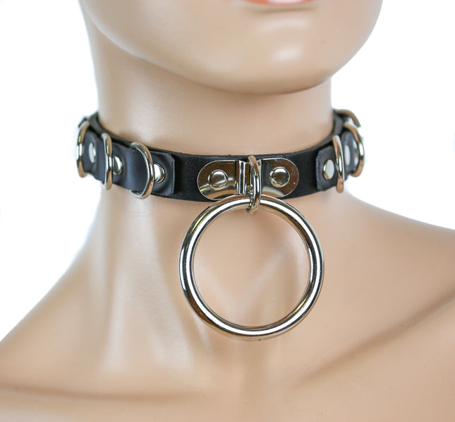 FC524 LARGE O RING BONDAGE CHOKER DEE RING