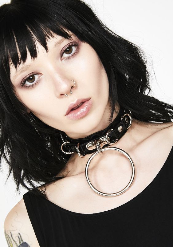FC524 LARGE O RING BONDAGE CHOKER DEE RING