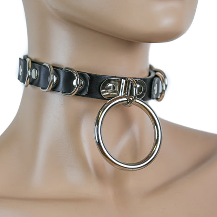 FC524 LARGE O RING BONDAGE CHOKER DEE RING