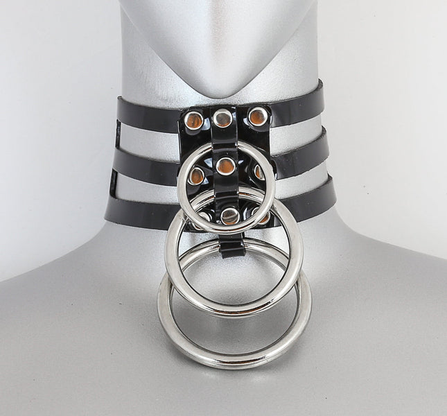 FC530VN 1 3/4" TRIPLE HOLE TRIPLE RING VINYL CHOKER