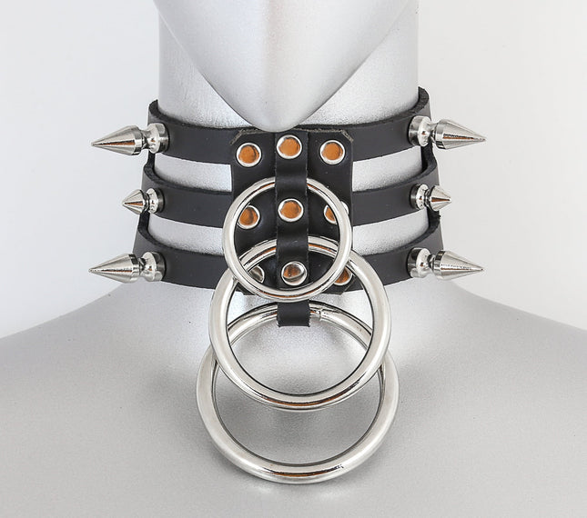 FC532 3 STRAP 3 RING SPIKE CHOKER