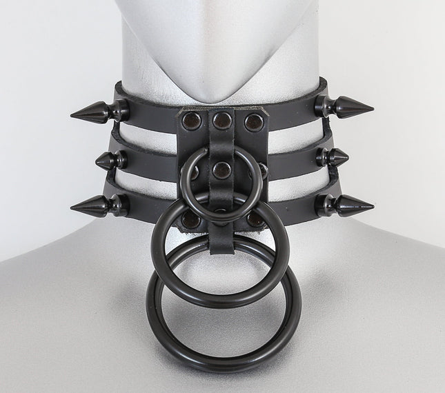 FC532 3 STRAP 3 RING SPIKE CHOKER