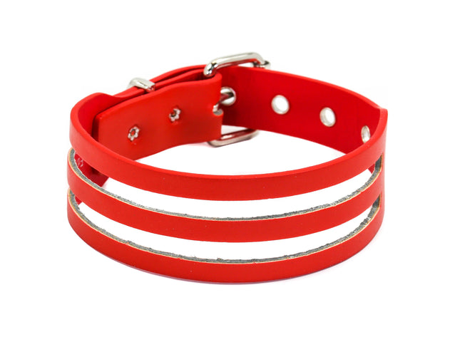 FC533P 1 3/4" 3 STRAP PATENT LEATHER CHOKER