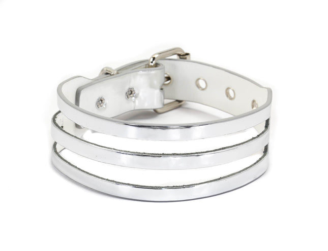 FC533P 1 3/4" 3 STRAP PATENT LEATHER CHOKER