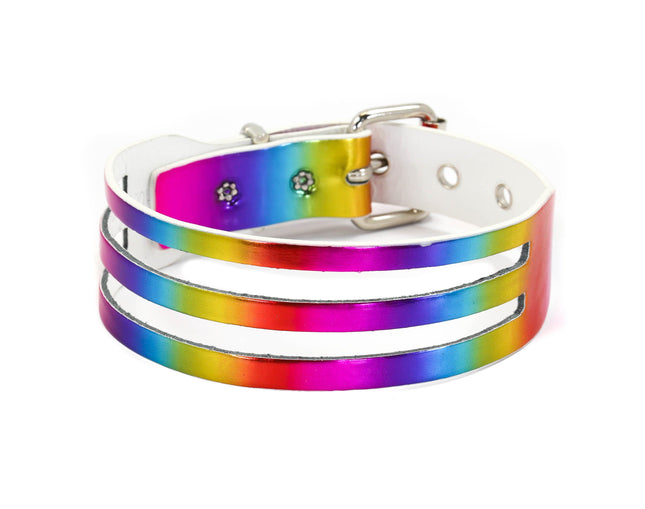 FC533RN 1 3/4" 3 STRAP RAINBOW CHOKER