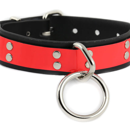 FC540  LARGE LOOP RING NEON BONDAGE CHOKER