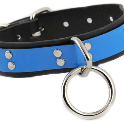 FC540  LARGE LOOP RING NEON BONDAGE CHOKER