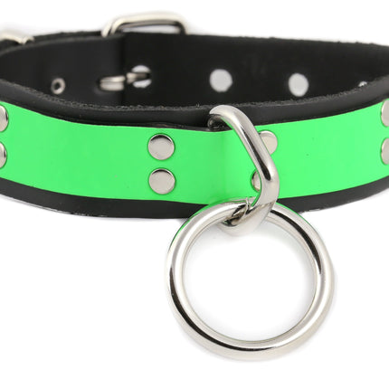 FC540  LARGE LOOP RING NEON BONDAGE CHOKER