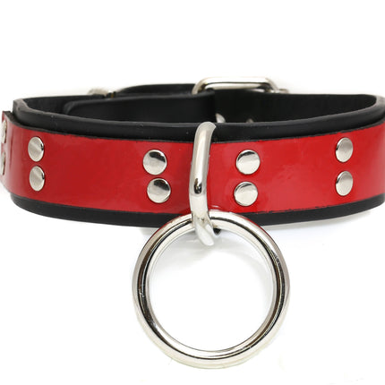 FC540PATENT  LARGE LOOP RING NEON BONDAGE CHOKER