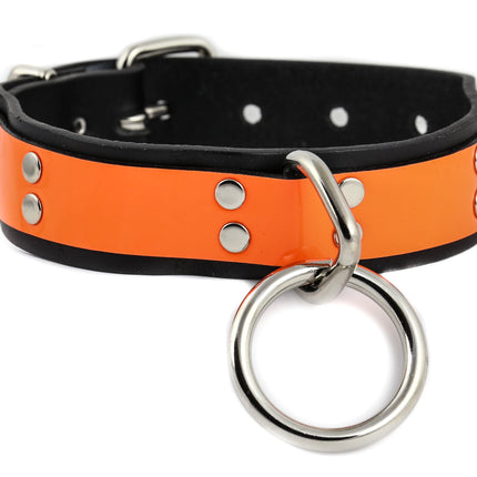 FC540  LARGE LOOP RING NEON BONDAGE CHOKER