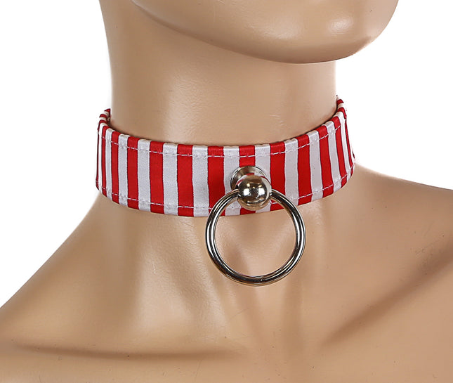 CK298STRIPE DOOR KNOCKER STRIPE BONDAGE CHOKER