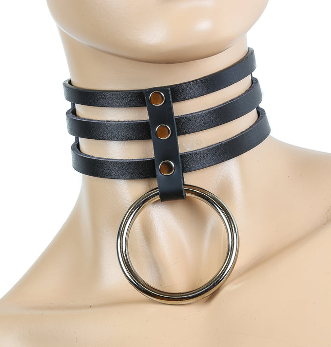 FC562 3 LINE ONE RING SUB BONDAGE COLLAR