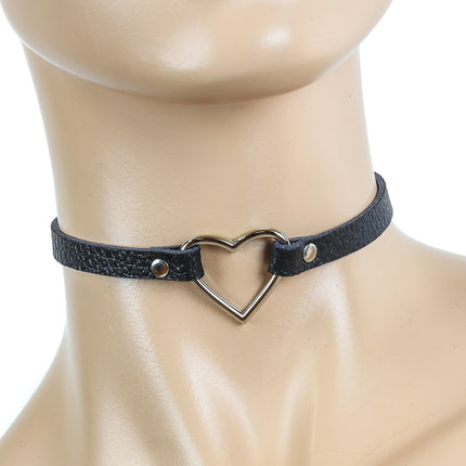 FC564 1/4" SKINNY HEART RING CHOKER
