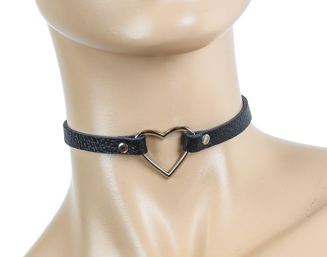 FC564 1/4" SKINNY HEART RING CHOKER