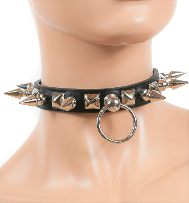 FC603  SPIKE STUD DOOR KNOCKER BONDAGE CHOKER