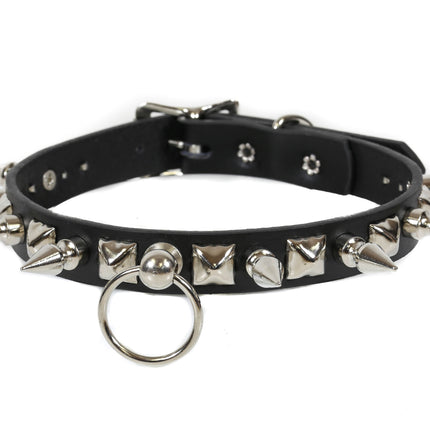 FC603  SPIKE STUD DOOR KNOCKER BONDAGE CHOKER