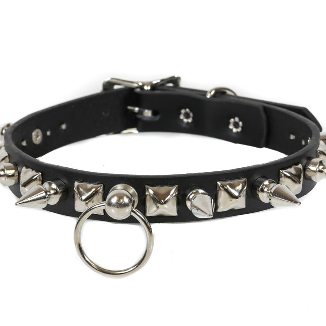 FC603  SPIKE STUD DOOR KNOCKER BONDAGE CHOKER