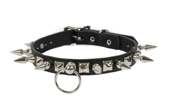 FC603  SPIKE STUD DOOR KNOCKER BONDAGE CHOKER