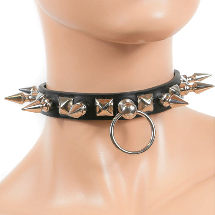 FC603  SPIKE STUD DOOR KNOCKER BONDAGE CHOKER