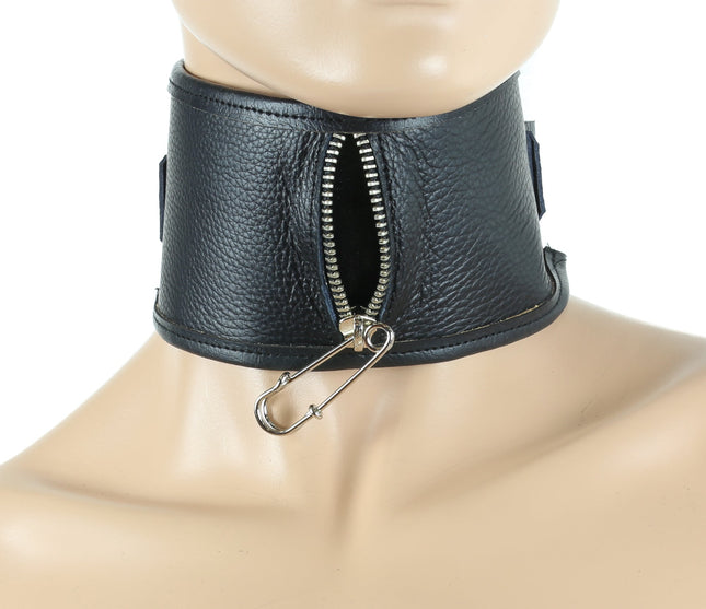 FC607 ZIPPER MONEY COLLAR WITH SAFETY PIN